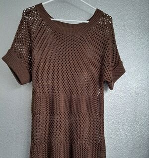 oneA Women's Fish Net Pullover Tunic/Sweater  Size S